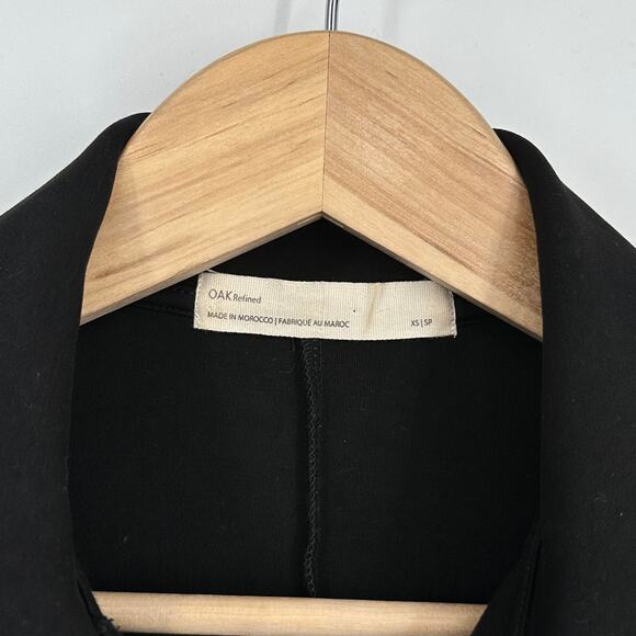 Oak + Fort Fitted Polo Romper Short Sleeve Black Oak Refined Bodysuit - Picture 11 of 11